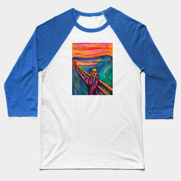 Edvard Munch The Scream: Spring Break Edition Baseball T-Shirt by Kraken Sky X TEEPUBLIC